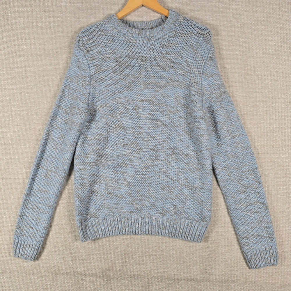 Only & Sons Mens Blue Marl ONSMAX Crew Neck Sweater Sz S Regular Fit Wool Blend